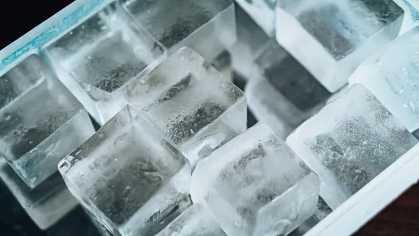 Clear ice cubes made at home. No cloudy parts.